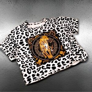 Urban Outfitters | Gold Cheetah crop top